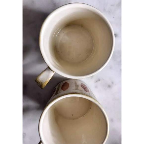 Red Wing Pottery PEPE Set 2 MCM Coffee Mugs Hand Painted Mid Century Modern Geo - Picture 5 of 8